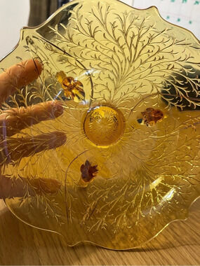 Fenton Amber Glass Dish